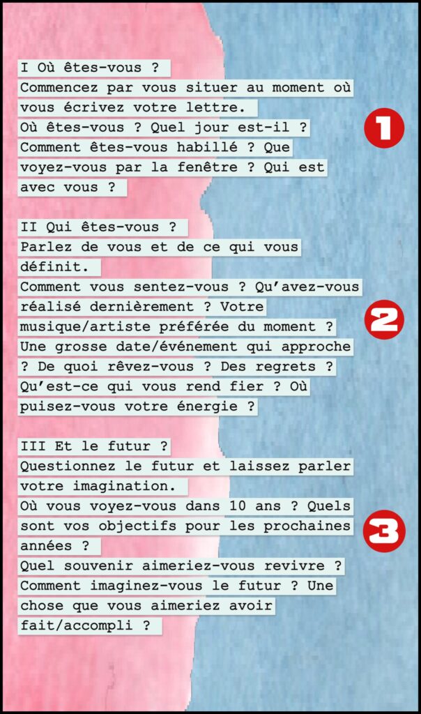 Lettre à soi même exemple